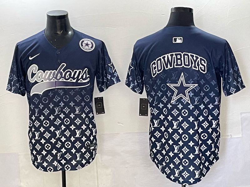 Men 2025 Dallas Cowboys Blank Drak Blue Nike Limited NFL Jersey 09